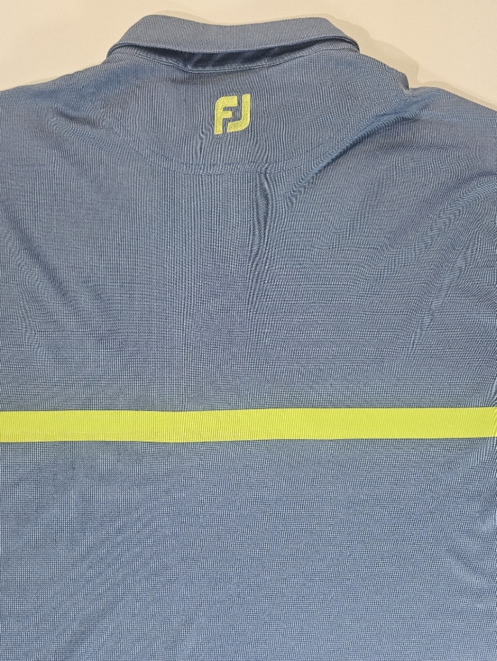 Footjoy Golf Polo Shirt Mens Large Blue Yellow Stripe The Honda Classic Preppy - Picture 4 of 7